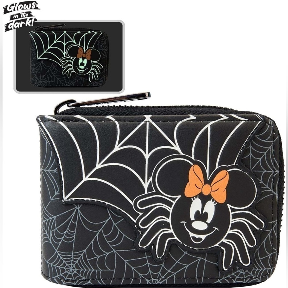 Loungefly Disney Minnie Mouse Spider Accordion Zip Around Wallet